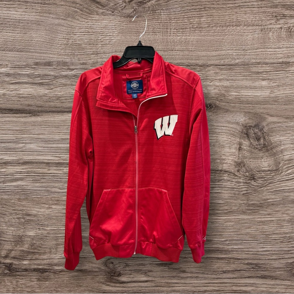 Wisconsin Badgers GIII Carl Banks Full Zip Sweatshirt Size Small Never Worn